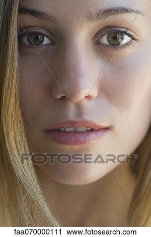 Woman, close-up portrait View Large Photo Image Stock Image - Woman, close-up portrait. Fotosearch