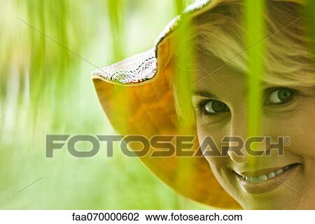Stock Image - Woman, portrait. Fotosearch