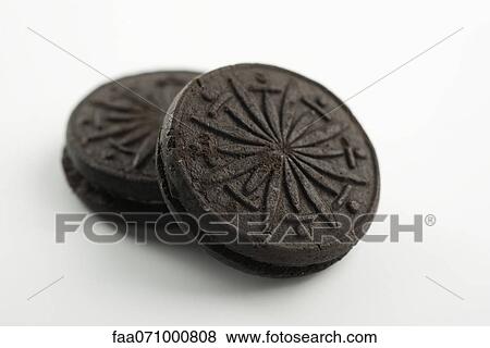 Chocolate sandwich cookies View Large Photo Image Stock Photo - Chocolate sandwich cookies. Fotosearch