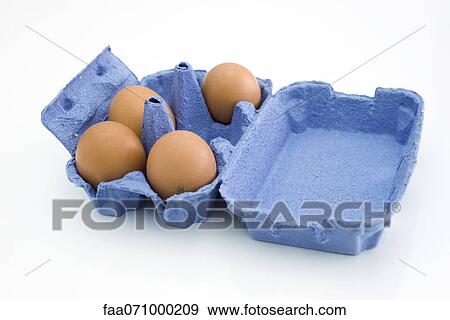 Stock Photo - Fresh eggs in carton. Fotosearch
