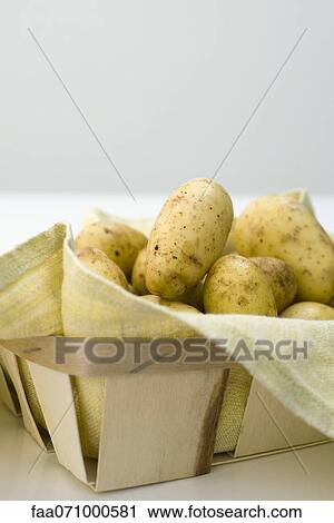 Fresh potatoes in basket View Large Photo Image Stock Image - Fresh potatoes in basket. Fotosearch