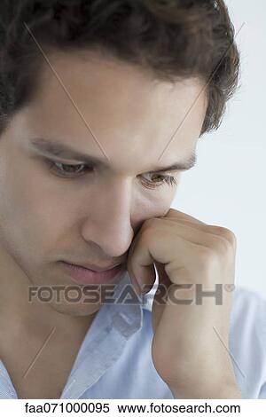 Man with sad expression View Large Photo Image Stock Photography - Man with sad expression. Fotosearch