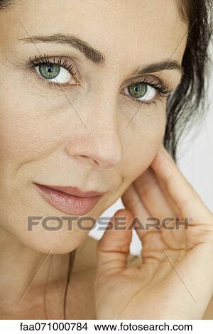 Picture - Mid-adult woman, portrait. Fotosearch