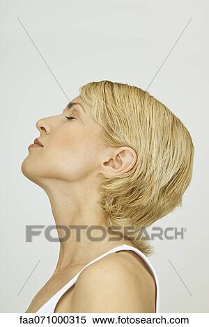 Mid-adult woman, profile View Large Photo Image Stock Photography - Mid-adult woman, profile. Fotosearch