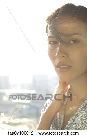Serene woman, cropped View Large Photo Image Stock Image - Serene woman, cropped. Fotosearch