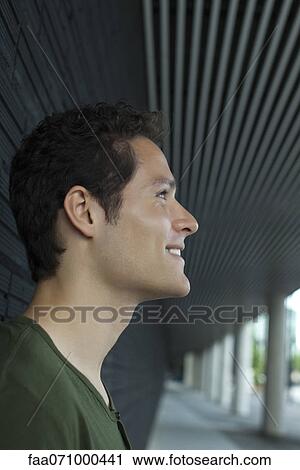 Smiling man, profile View Large Photo Image Stock Image - Smiling man, profile. Fotosearch