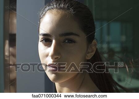Sunshine on woman's face View Large Photo Image Picture - Sunshine on woman's face. Fotosearch