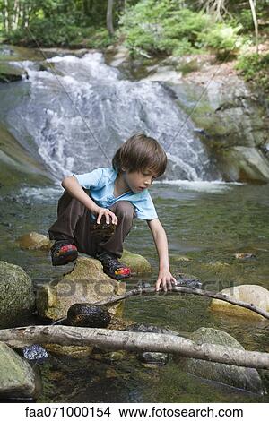 Young boy exploring nature View Large Photo Image Picture - Young boy exploring nature. Fotosearch