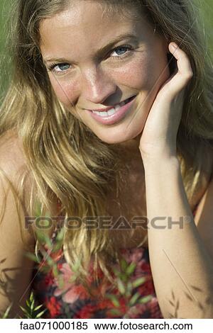Young woman, portrait View Large Photo Image Stock Photography - Young woman, portrait. Fotosearch