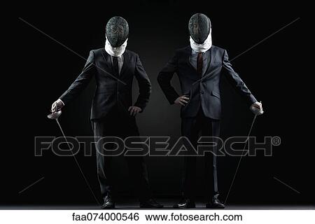 Businessmen with fencing masks and foils View Large Photo Image Stock Photograph - Businessmen with fencing masks and foils. Fotosearch