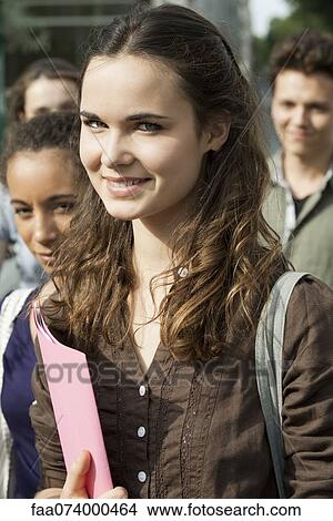 Picture - Female university student. Fotosearch