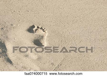 Footprint in sand View Large Photo Image Stock Photography - Footprint in sand. Fotosearch