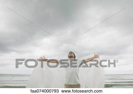 Stock Image - Man trapping in plastic. Fotosearch