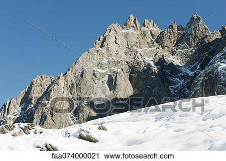 Mountain peaks and snowy landscape View Large Photo Image Stock Image - Mountain peaks and snowy landscape. Fotosearch