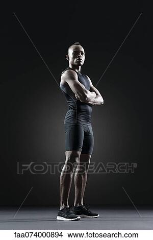 Muscular male athlete, portrait View Large Photo Image Picture - Muscular male athlete, portrait. Fotosearch