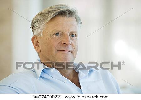 Senior man looking away in thought, portrait View Large Photo Image Stock Image - Senior man looking away in thought, portrait. Fotosearch