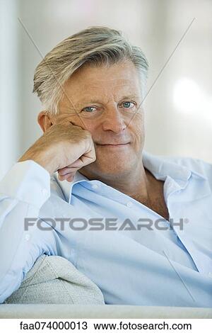 Stock Image - Senior man, portrait. Fotosearch