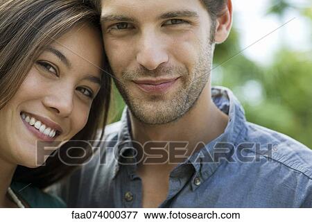 Young couple, portrait View Large Photo Image Stock Photo - Young couple, portrait. Fotosearch