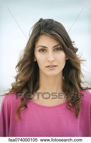 Young woman, portrait View Large Photo Image Stock Photography - Young woman, portrait. Fotosearch