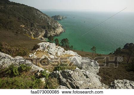 Anse Saint-Nicolas, Pointe de Saint-Hernot, Ile Vierge, Crozon Peninsula, FinistÅre, Brittany, France View Large Photo Image Stock Photography - Anse Saint-Nicolas, Pointe de Saint-Hernot, Ile Vierge, Crozon Peninsula, FinistÅre, Brittany, France. Fotosearch