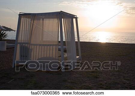 Beach gazebo at sunset View Large Photo Image Stock Photography - Beach gazebo at sunset. Fotosearch