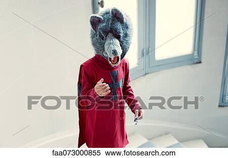 Boy in knight's costume and bear mask View Large Photo Image Stock Photography - Boy in knight's costume and bear mask. Fotosearch