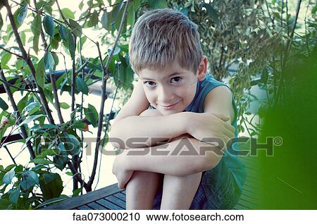 Stock Image - Boy, portrait. Fotosearch