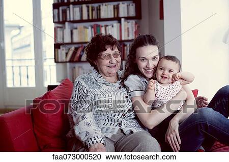 Grandmother, mother and baby girl, portrait View Large Photo Image Stock Image - Grandmother, mother and baby girl, portrait. Fotosearch