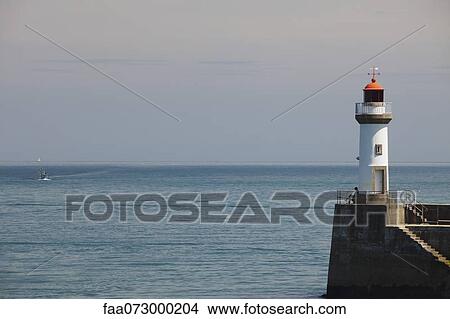 Lighthouse at Le Palais, Belle-Ile-en-Mer, Morbihan, Brittany, France View Large Photo Image Picture - Lighthouse at Le Palais, Belle-Ile-en-Mer, Morbihan, Brittany, France. Fotosearch