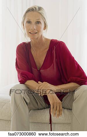 Stock Image - Mature woman, portrait. Fotosearch