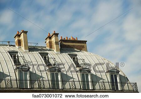Rooftop chimneys, Paris, France View Large Photo Image Stock Image - Rooftop chimneys, Paris, France. Fotosearch