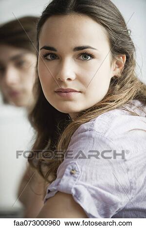 Stock Image - Young woman. Fotosearch