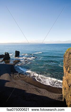 Black sand beach, Iceland View Large Photo Image Stock Image - Black sand beach, Iceland. Fotosearch