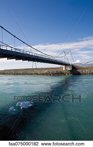 Bridge over Jokulsarlon glacial lagoon, Iceland View Large Photo Image Stock Image - Bridge over Jokulsarlon glacial lagoon, Iceland. Fotosearch