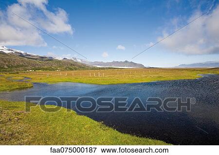 Countryside along Route 1 between Kirkjubaejarklaustur and Kalfafell, Iceland View Large Photo Image Stock Photo - Countryside along Route 1 between Kirkjubaejarklaustur and Kalfafell, Iceland. Fotosearch