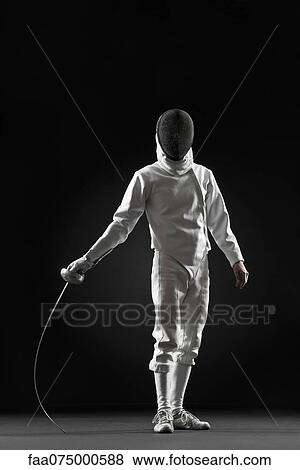 Fencer, portrait View Large Photo Image Stock Photo - Fencer, portrait. Fotosearch