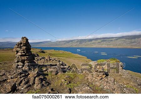 Iceland, scenic view with aquafarm visible in distance View Large Photo Image Stock Image - Iceland, scenic view with aquafarm visible in distance. Fotosearch