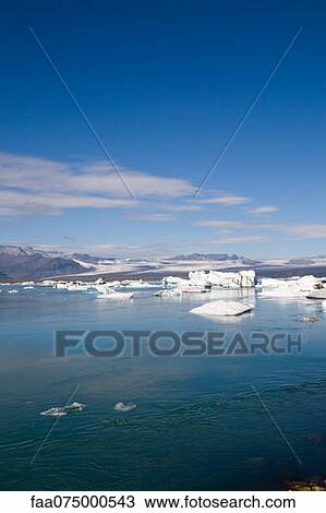 Stock Image - Jokulsarlon glacial lagoon, Iceland. Fotosearch
