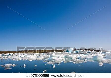 Stock Photograph - Jokulsarlon glacial lagoon, Iceland. Fotosearch