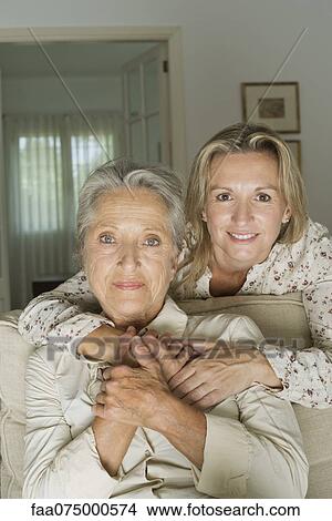 Picture - Mother and daughter, portrait. Fotosearch