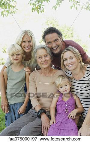 Multi-generation family, portrait View Large Photo Image Stock Photo - Multi-generation family, portrait. Fotosearch