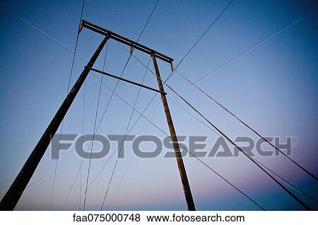 Power lines, low angle view View Large Photo Image Stock Photo - Power lines, low angle view. Fotosearch