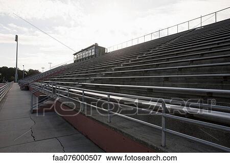 Stock Photo - Empty bleachers in stadium. Fotosearch