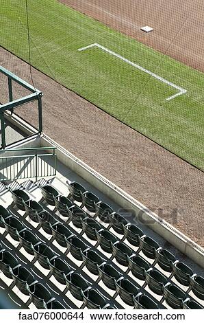 Picture - Empty stadium and field, cropped. Fotosearch