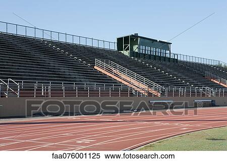 Empty stadium and running track View Large Photo Image Stock Photography - Empty stadium and running track. Fotosearch