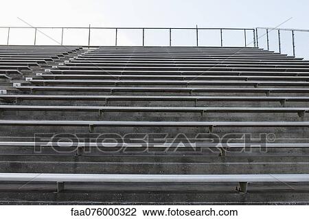Stock Image - Empty stadium bleachers. Fotosearch
