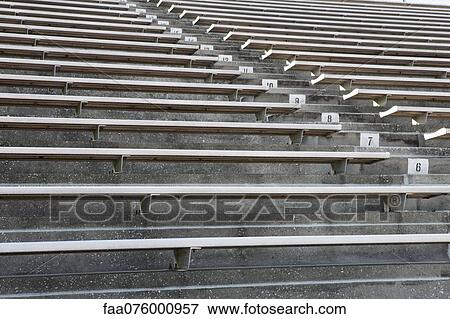 Empty stadium bleachers View Large Photo Image Stock Photo - Empty stadium bleachers. Fotosearch