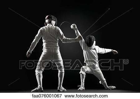 Fencers fencing View Large Photo Image Stock Photo - Fencers fencing. Fotosearch