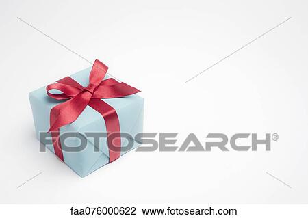 Stock Image - Festively wrapped gift. Fotosearch