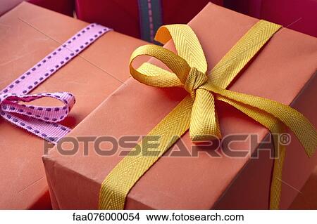 Picture - Festively wrapped gifts. Fotosearch